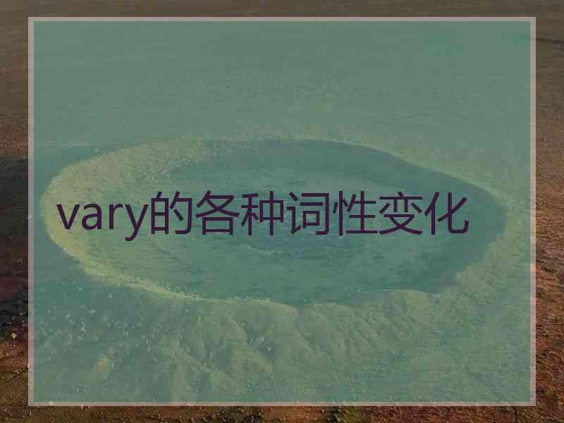 vary的各种词性变化
