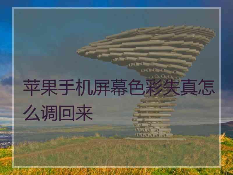 苹果手机屏幕色彩失真怎么调回来