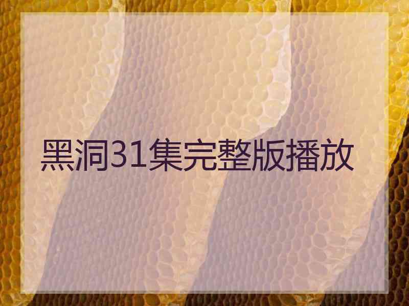 黑洞31集完整版播放