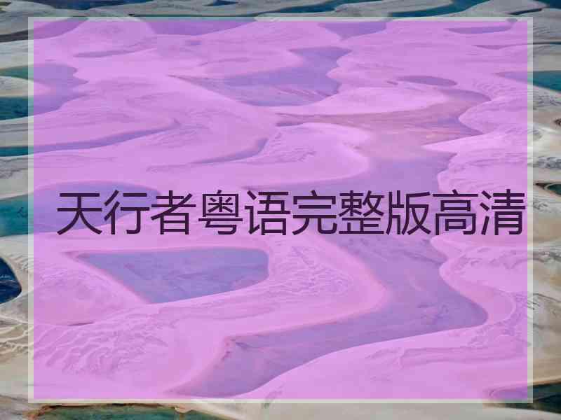 天行者粤语完整版高清