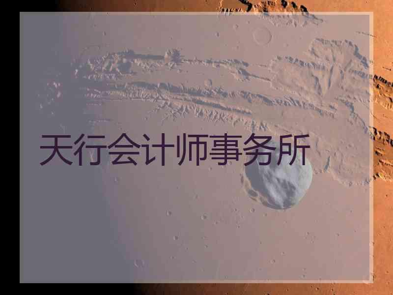 天行会计师事务所