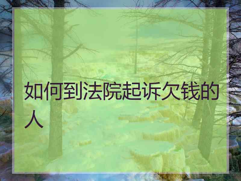 如何到法院起诉欠钱的人