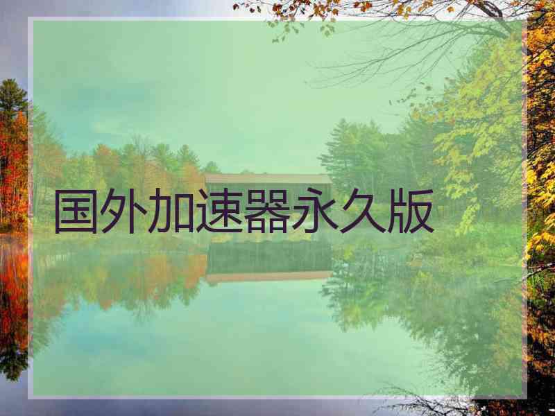 国外加速器永久版