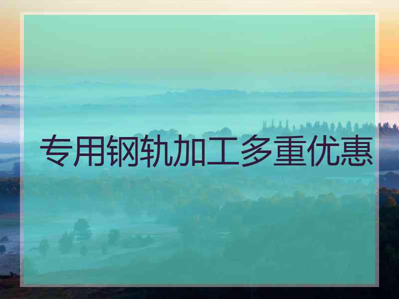 专用钢轨加工多重优惠