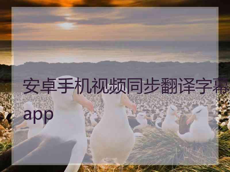 安卓手机视频同步翻译字幕app