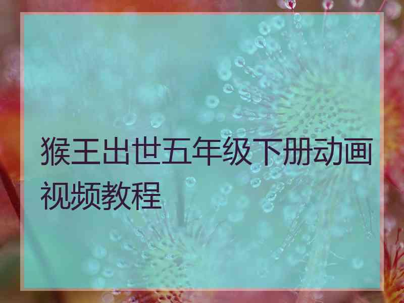 猴王出世五年级下册动画视频教程