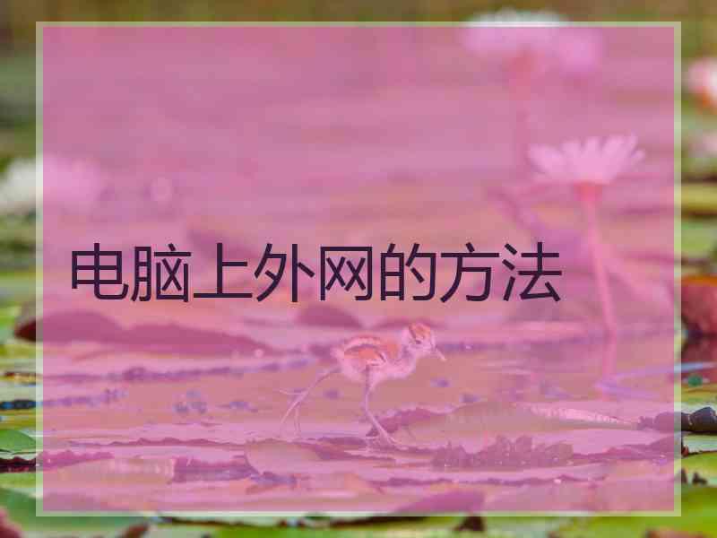 电脑上外网的方法