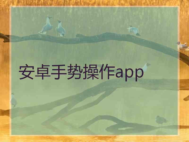 安卓手势操作app