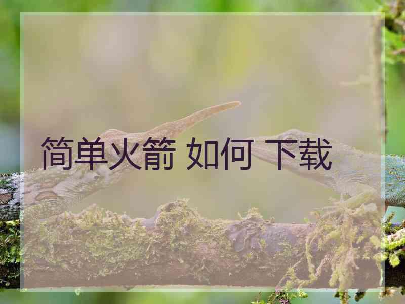 简单火箭 如何 下载