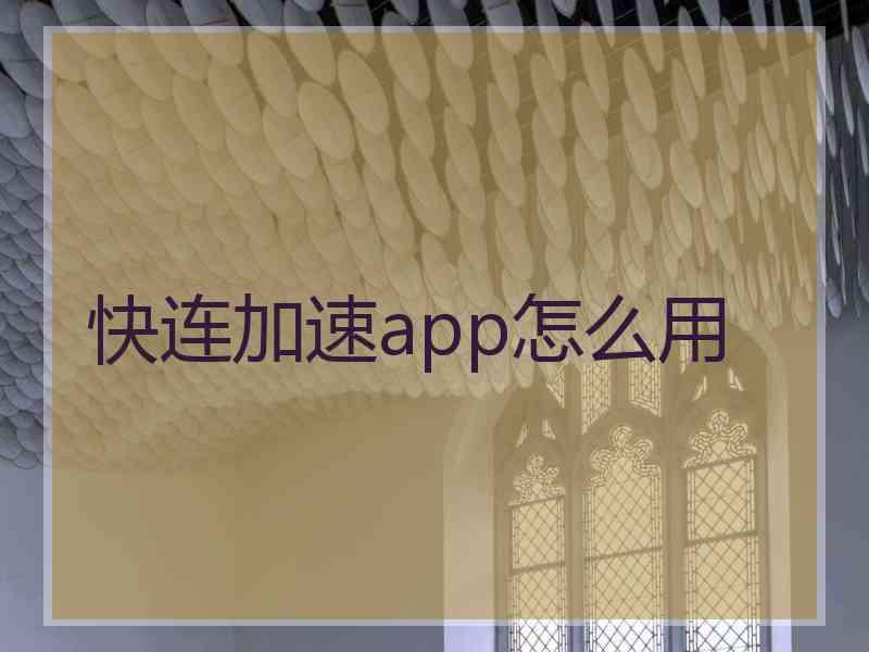 快连加速app怎么用