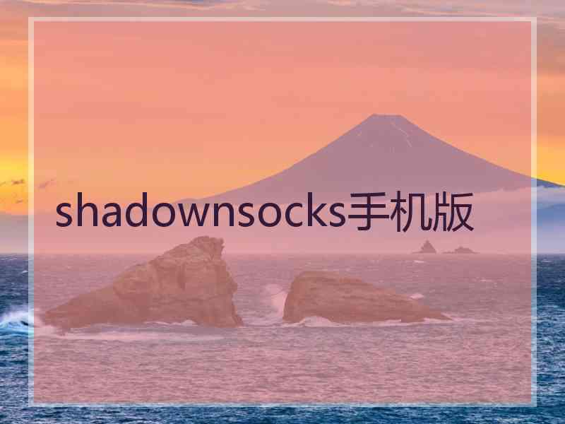 shadownsocks手机版