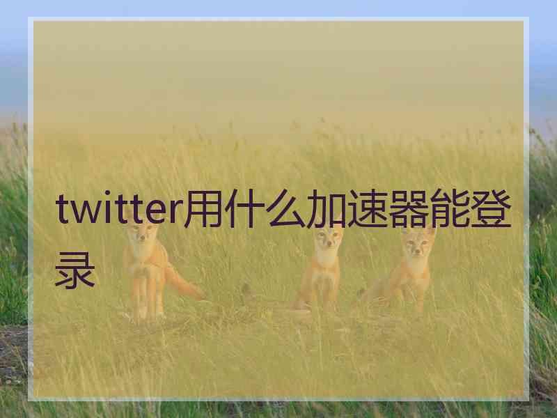 twitter用什么加速器能登录