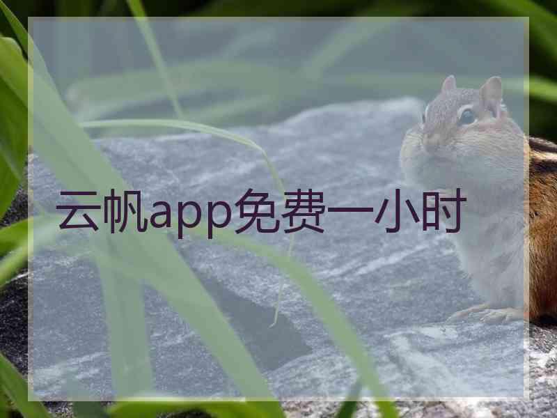 云帆app免费一小时