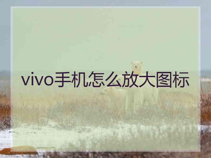 vivo手机怎么放大图标