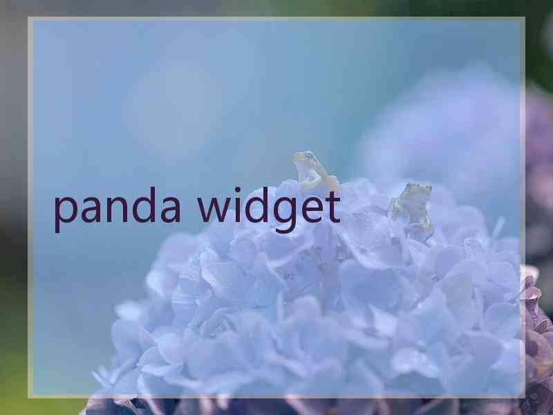 panda widget