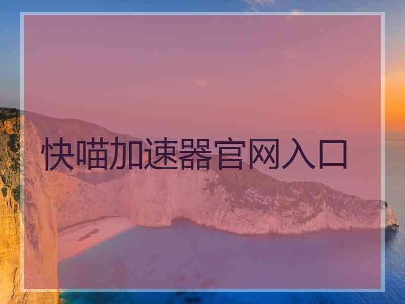 快喵加速器官网入口