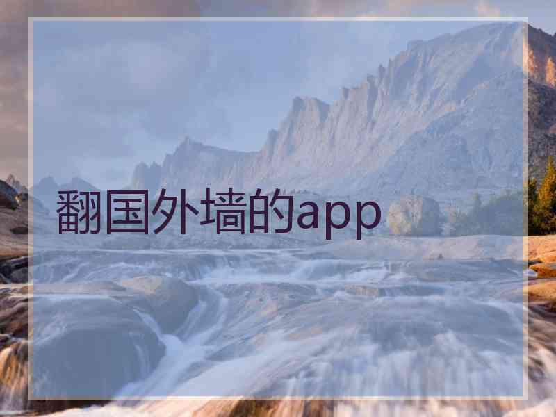 翻国外墙的app