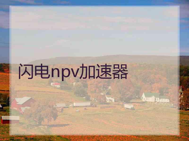 闪电npv加速器