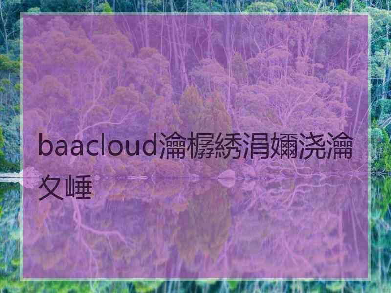baacloud瀹樼綉涓嬭浇瀹夊崜