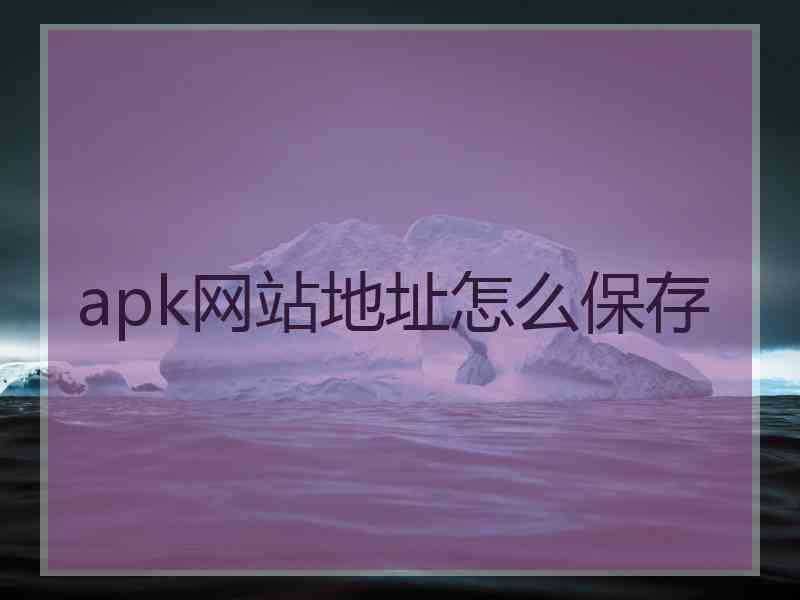 apk网站地址怎么保存