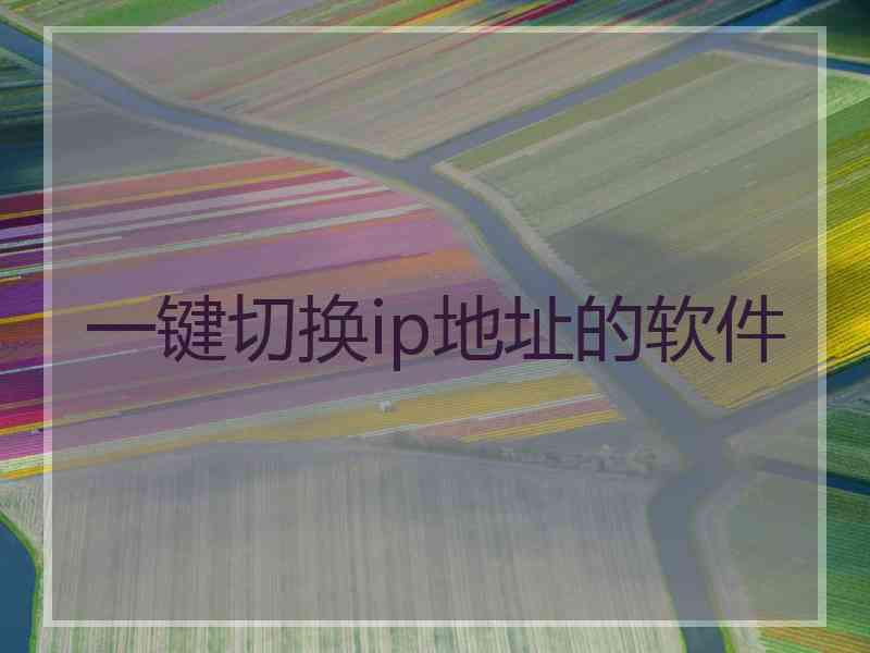 一键切换ip地址的软件