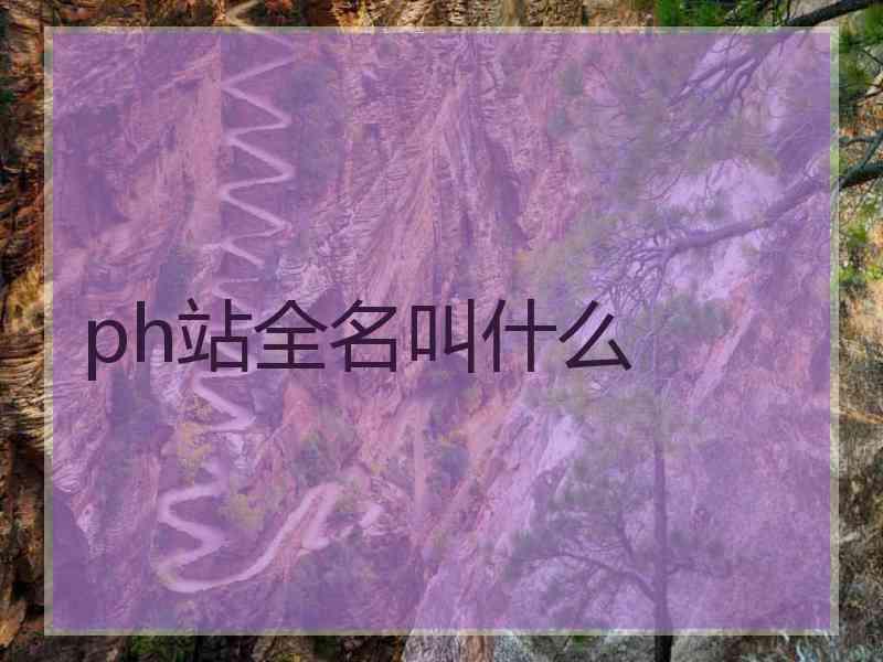 ph站全名叫什么