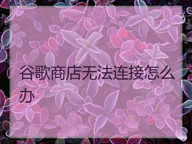 谷歌商店无法连接怎么办