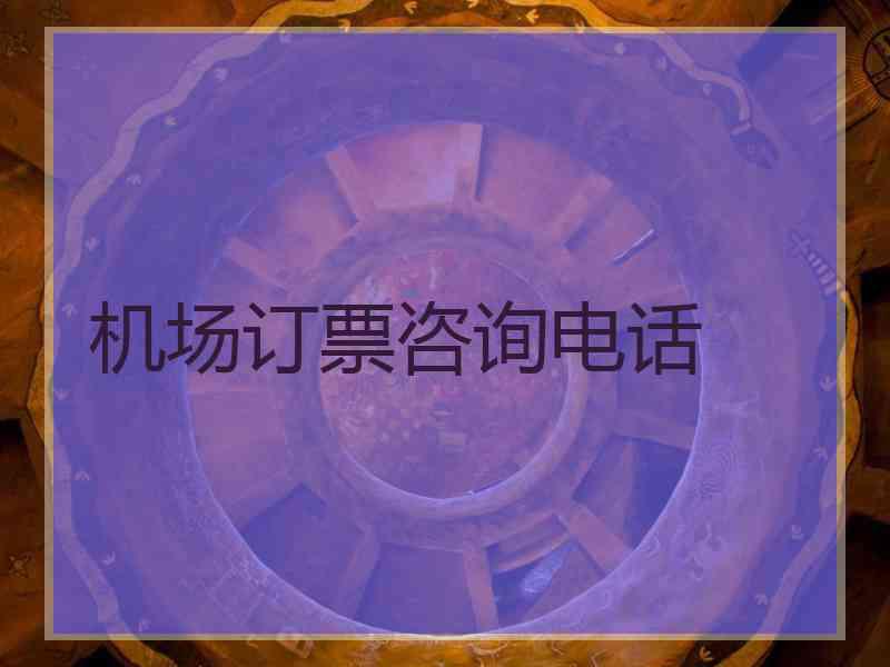 机场订票咨询电话