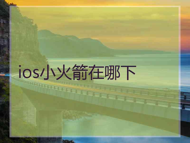 ios小火箭在哪下
