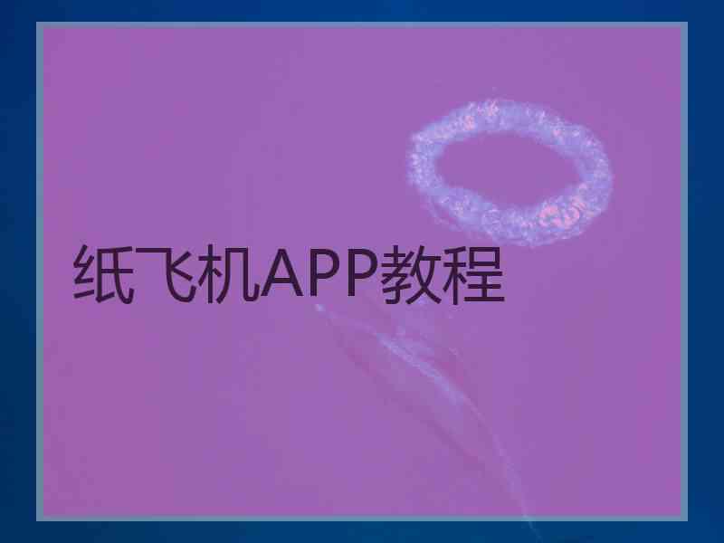 纸飞机APP教程