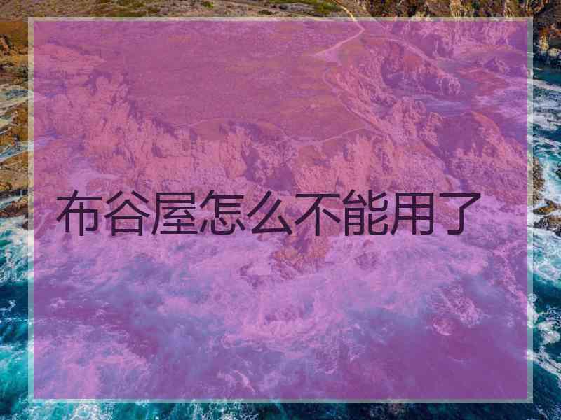 布谷屋怎么不能用了