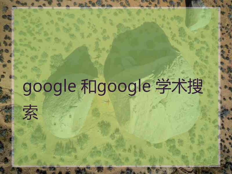 google 和google 学术搜索
