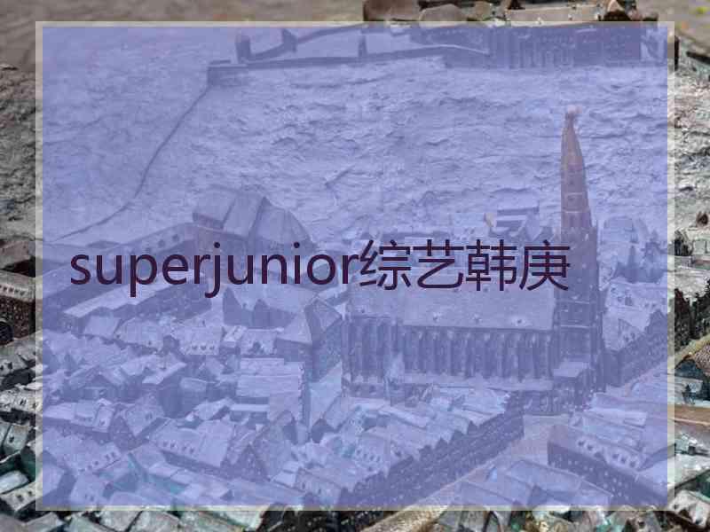 superjunior综艺韩庚
