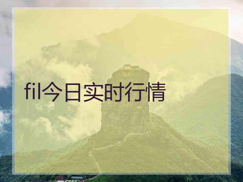 fil今日实时行情