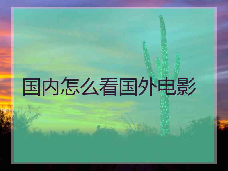 国内怎么看国外电影