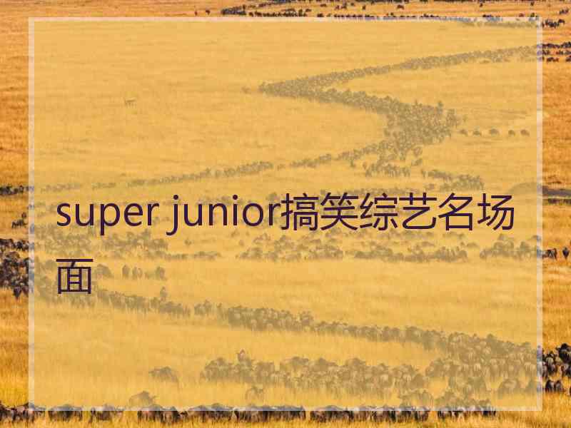 super junior搞笑综艺名场面