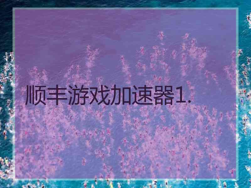 顺丰游戏加速器1.