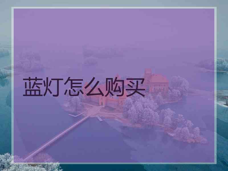 蓝灯怎么购买