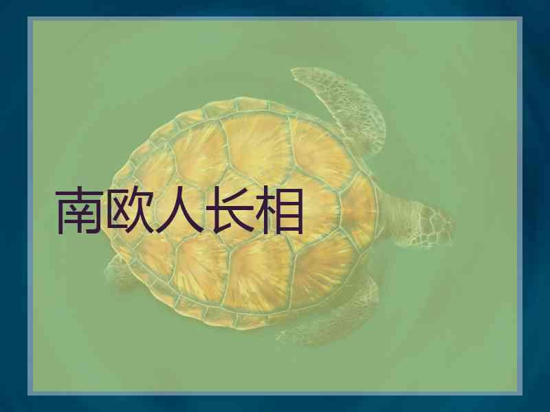 南欧人长相