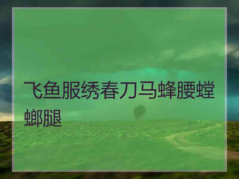 飞鱼服绣春刀马蜂腰螳螂腿