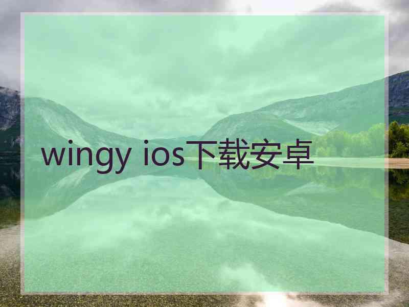 wingy ios下载安卓