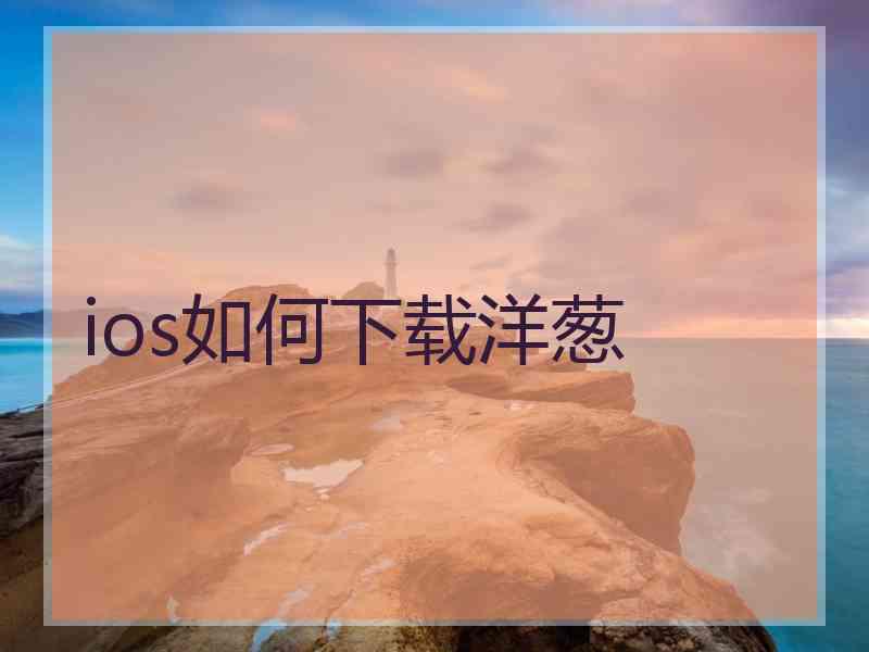 ios如何下载洋葱