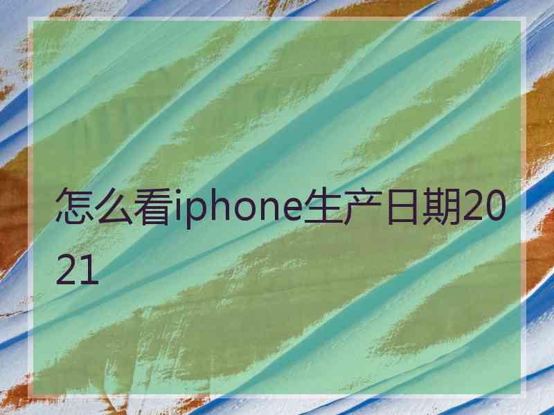 怎么看iphone生产日期2021