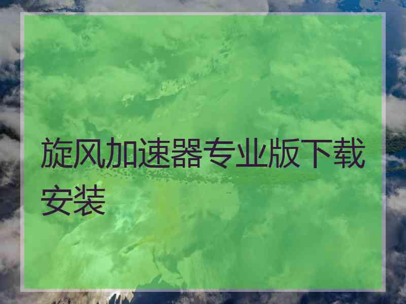 旋风加速器专业版下载安装
